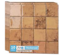 Art3d Piastrelle autoadesive da parete per piano di lavoro della cucina, confezione da 10 pezzi, 30,5 x 30,5 cm, colore: terracotta