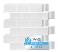 Art3d Piastrelle Extra Spesse Effetto Pietra Bianco
