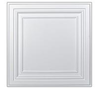 Art3d - Piastrelle per soffitto in PVC, in plastica, colore: Bianco (confezione da 12)