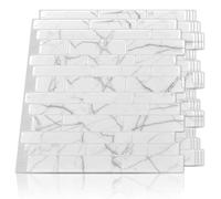 Art3d Schienale in marmo bianco con 10 fogli, 30,5 x 30,5 cm