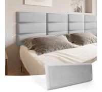 Art3d Testiera autoadesiva per letto king size Full and Queen in velluto, camera da letto, soggiorno, pannelli da parete imbottiti 3D, 60 x 25 cm, 6 pezzi