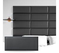 Art3d Testiera per letto matrimoniale e queen size, confezione da 9 pezzi, dimensioni 25 x 60 cm, pannelli 3D insonorizzati, pannelli da parete imbottiti