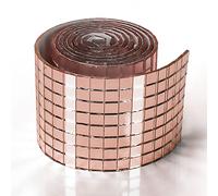 Art3dwallpanels 1888 mattonelle adesive per mosaico a specchio, piastrelle quadrate per piccole piastrelle a specchio, adesivo per fai da te, discoteca (oro rosa), A16WP343