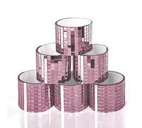 Art3dwallpanels Piastrelle autoadesive per mosaico, specchio quadrato in vetro, per decorazioni fai da te (Barbie rosa|6 pezzi)