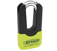 Artago 69X Lucchetto Bloccadisco Moto Mini U Alta Gamma Omologato SRA, Sold Secure, ART4, BUNKER SELECTION, Copertura Dissuasiva, Corpo MONOBLOK in Acciaio Forgiato Massima Resistenza, Antifurto Moto