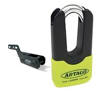 Artago 69X2 Pack Lucchetto Antifurto Bloccadisco ad Alta Sicurezza + Supporto per Yamaha MT-07 e Tracer 700, Omologato Sra, Sold Secure Gold, ART4