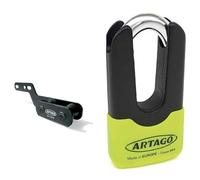 Artago 69X3 Pack Lucchetto Antifurto Bloccadisco ad Alta Sicurezza + Suporto per Kawasaki Z900, Omologato SRA, Sold Secure Gold, ART4