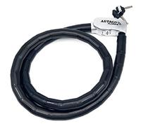 Artago ART6150 Catena Cavo Corazzato Antifurto con Allarme 120dB ON/OFF Funzione di Avvertimento, Modulo Batteria CR2 Sostituibile, Alta Sicurezza, Robusto Flessibile per Moto Scooter Biciclette 150cm