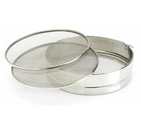 Artame - Set di 3 setacci Professionali, Realizzati in Acciaio Inossidabile, Color Argento, Dimensioni di 20 x 20 x 6,5 cm, RIF. ART69520