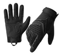 Artanchao Guanti Moto Estivi Uomo, Guanti Traspiranti con Touchscreen a 3 Dita, Antiurto per Moto, Off-road, Enduro, MTB e Scooter, Guanti Estivi Uomo Nero