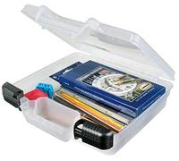 ArtBin 6972AB 25,4 cm vista rapida base profonda, organizzatore portatile per arte e artigianato con manico, [1] custodia in plastica traslucida, trasparente, 10 pollici