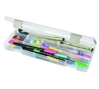 ArtBin Solutions - Scatola extra lunga, organizer per progetti artistici e artigianali, con divisori rimovibili, [1] custodia in plastica, trasparente, 31,5 x 12,4 cm