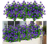 ARTBLOOM 12 bundle Fiori artificiali all'aperto Resistente UV Fallo boxwood piante in finto verde per le piante a sospensione esterna interno giardin