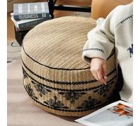 Artbloss Pouf non imbottito per pouf, poggiapiedi, stile bohémien, per sgabello, pavimento, sedia, per soggiorno, camera da letto, decorazione per la casa (triangoli bohémien, 50 x 50 x 30 cm, rotondo