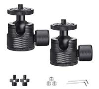 ARTCISE 2pcs Mini Testa A Sfera, CB20 20 mm Testa Per Treppiede Mini In Metallo Con 1/4"-20 Maschio a 1/4"-20 Maschio Adattatore A Vite Per Tutte Le Fotocamere/Treppiede/Monitor/Luce