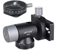 ARTCISE Testa Gimbal Monopiede,CNC Testa di inclinazione cardanica a sella laterale interamente in metallo con testa panoramica per treppiede per Teleobiettivo lungo, carico massimo 10 kg