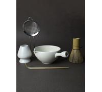 Artcome Kit per cerimonia matcha per cerimonia del tè giapponese, ciotola con beccuccio e manico, frusta in bambù, set da tè matcha per preparare latte Usucha, Koicha e Matcha (5 pezzi)