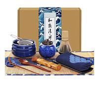 Artcome - Set da tè giapponese matcha, 12 pezzi, ciotola, frusta di bambù, supporto, spazzola e visualizzazione, kit cerimonia tè fatto a mano