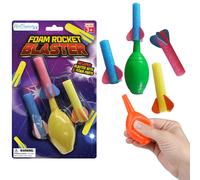 ArtCreativity Foam Rocket Blasters Set of 6 Each Set with 1 Squeeze Launcher and 3 Foam Rockets Fun Summer Outdoor Toys Great Goodie Bag
