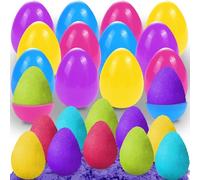 ArtCreativity - Uova di Pasqua pre-riempite con sabbia cinetica all'interno, set di 12 uova a sorpresa colorate per bambini in vari colori vivaci - Forniture per la caccia alle uova di Pasqua -