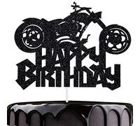 Artczlay - Topper per torta di compleanno con flash nero, decorazione per feste di compleanno