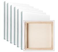 artdee® Telai 6 pezzi (20 x 20 cm) - Tela creativa per le tue opere d'arte - Tela da dipingere in 100% cotone per colori acrilici, olio, tempera e gouache