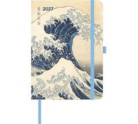 ArtDiary Hokusai 2027: Buchkalender 16x22 cm - Wochenplaner mit Elastikband, Leseband, Stifhalter & internationalen Feiertagen für Hokusai-Fans & Liebhaber japanischer Kunst