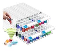 ARTDOT Diamond Painting Kit Accessori Completo, 4 Pezzi Impilabili per Pittura Diamante con 128 Scomparti Singoli per Perline, Nail Art, Pillole E Strass