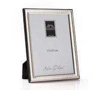 ARTÉ 15x20 Cornice per foto, Made in Italy, elegante placcata in argento, Silver Plated antiossidante, Fascia 1,5 cm, Bellissima cornice in Silver Plated con retro in legno mogano E134/15x20