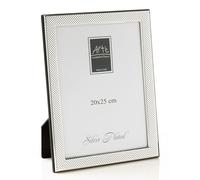 ARTÉ 20x25 Cornice per foto, Made in Italy, elegante placcata in argento, Silver Plated antiossidante, Bellissima cornice in Silver Plated con retro in legno mogano 114Z/20x25