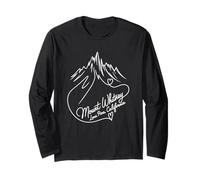 Arte a forma di cuore firmata Mount Whitney, Lone Pine, California Maglia a Manica