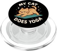 Arte a tema "Il mio gatto fa yoga" PopSockets PopGrip per MagSafe