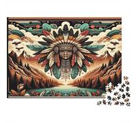Arte africana|L'ultimo dei Mohicani| Puzzle Divertenti Per Tutta La Famiglia 1000pcs (75x50cm) Adulti