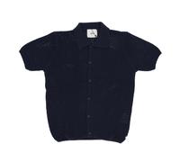 Arte Antwerp - Maglia Uncinetto Camicia Bottone Navy - - Knitwear - Uomo - Blu - S