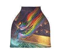 Arte Arcobaleno Unicorno Passeggino Tettoia Copri Seggiolino Copertura Infermieristica Auto per Bambini per L'Allattamento Al Seno Morbido Traspirante Elastica Tettuccio