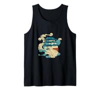 Arte Asiatica Tradizionale Costruzione Giapponese Ocean Wave Canotta