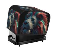 Arte astratta 3d Leone 2 Fette Tostapane Coperture Trapuntato Copertura Macchina del Pane Piccolo Elettrodomestico Copertura Con Maniglia Per La Casa Tavolo Cucina Decor