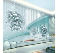 Arte Astratta Architettura Di Estensione Dello Spazio Fresco 3D Carta da Parati Tessuto in Seta Ufficio Sala Pranzo Divano Camera Soggiorno TV Sfondo Muro-400cm×280cm