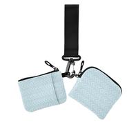 Arte astratta blu cambiamento delle donne del raccoglitore di carte mini moda cerniera portamonete portafoglio con cerniera tasca portamonete per signora 2 pezzi