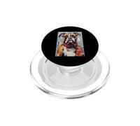 Arte astratta colorata del ritratto del cane PopSockets PopGrip per MagSafe