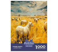 Arte astratta con pecoree Jigsaw 1000 Pezzi Animale Puzzle Per Adulti Decorazione Interna Unica Regalo Per Amore E Amico Gioco Education Per Gioco Familiare Stress Relief 70x50cm/1000pcs