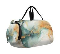 Arte Astratta Del Marmo Borsa Sportiva da Nuoto e Palestra con Scomparto per Scarpe Borsa da Viaggio per Il Fine Settimana Borsone per Ragazzi