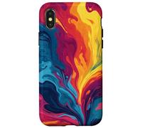 Arte astratta dell'orgoglio arcobaleno Design LGBT Custodia per iPhone X/XS