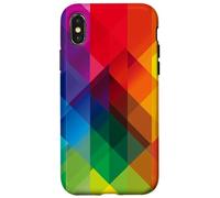 Arte astratta dell'orgoglio arcobaleno Design LGBT Custodia per iPhone X/XS