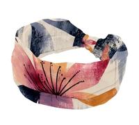 Arte astratta floreale floreale modello senza cuciture elastico fasce per capelli da donna fasce per capelli antiscivolo moda sport turbante per yoga allenamento uso quotidiano