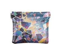 Arte astratta frammenti di vetro da donna in pelle portamonete borsa fantasia tasca borsa trucco per ragazze donne signore