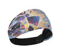 Arte astratta Frammenti di Vetro Raffreddamento Donne Fasce Elastico Sudore Fascia per le Donne per Yoga Pallavolo Sport Atletici Pallavolo