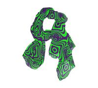 Arte astratta Geometica Verde Viola Lungo Foulard carino capo avvolgere per le donne per l'inverno chal para mujer