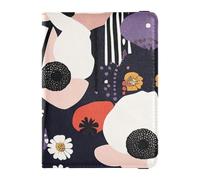 Arte astratta Illustrazioni Fiori Cuoio decorativo Passaporto Titolare Della Copertura Portafoglio Vaccino Caso Della Copertura Della Copertura Del Pass, Illustrazioni di arte astratta fiori, 1 size