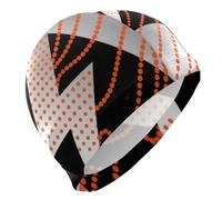 Arte astratta Lightning Dots Grigio Nero Bagno per gli Uomini Capelli Corti Impermeabile Cuffia da Nuoto per le Donne Protezione Dei Capelli e Riduzione Della Resistenza gorros para Nadar en Piscina